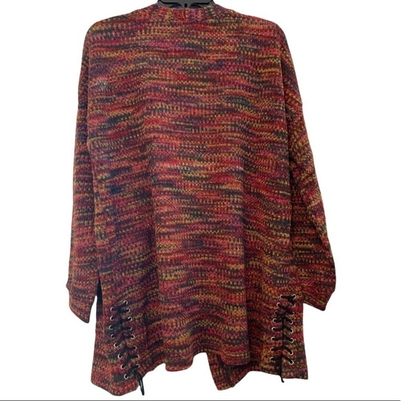 NEW WONDERLAND Boutique Red Gold Purple Open Cardigan Small - Picture 3 of 9